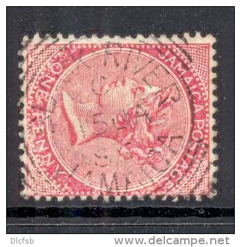 JAMAICA, Postmark &acute;Black River&acute;on Q Victoria Stamp - Jamaïque (...-1961)