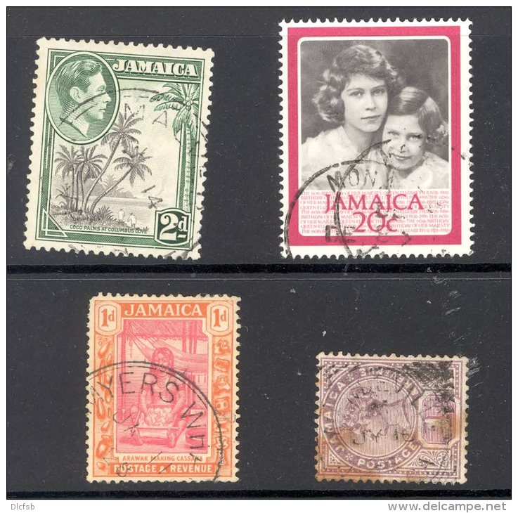 JAMAICA, Postmarks &acute;MALVERN, MONA, MYERS WHARF, MANDEVILLE&acute; - Jamaïque (...-1961)