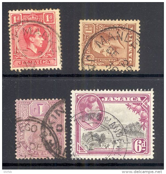 JAMAICA, Postmarks &acute;NEWMARKET, MANDEVILLE, MONTEGO BAY, MANDEVILLE&acute; - Jamaïque (...-1961)