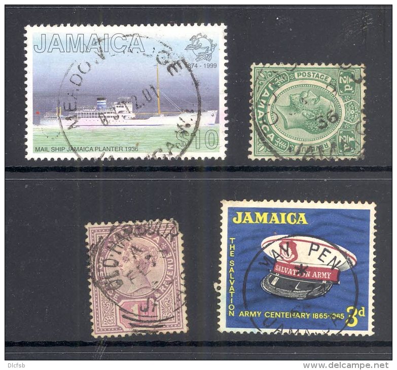 JAMAICA, Postmarks &acute;MEADOWBRIDGE, OCHO RIOS, OLD HARBOUR, MAY PEN&acute; - Jamaïque (...-1961)