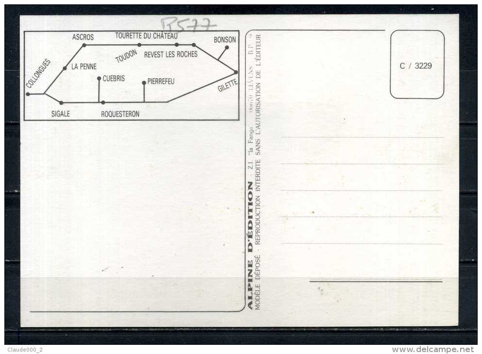 CIRCUIT DU VAL D'ESTERON . Multivues .   Voir Recto - Verso    (R577) - Autres & Non Classés