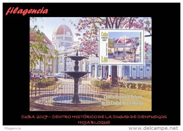 AMERICA. CUBA MINT. 2007 HOMENAJE A LA CIUDAD DE CIENFUEGOS. HOJA BLOQUE - Ongebruikt