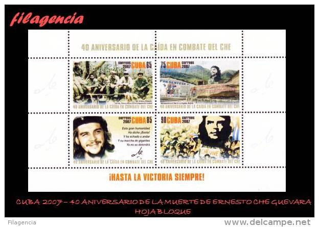 AMERICA. CUBA MINT. 2007 40 ANIVERSARIO DE LA MUERTE DE ERNESTO CHE GUEVARA. HOJA BLOQUE - Ungebraucht