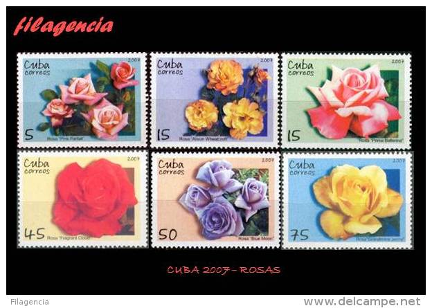 AMERICA. CUBA MINT. 2007 FLORA. ROSAS - Unused Stamps