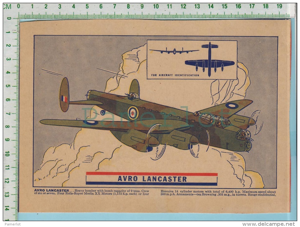 1942 Bombardier ( Avro Lancaster And Plan For Aircraft Identification ) 2 Scan - Aviation