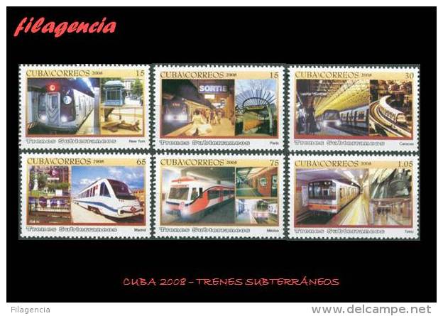 AMERICA. CUBA MINT. 2008 TRENES SUBTERRÁNEOS - Neufs
