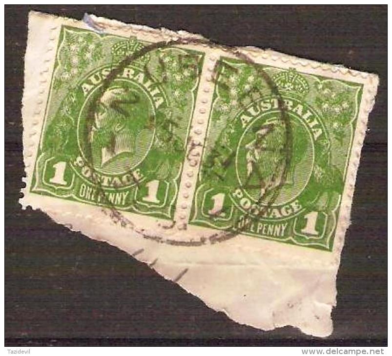 TASMANIA - 1931 Postmark CDS On Pair Of 1d Green King George V - NUBEENA - Oblitérés