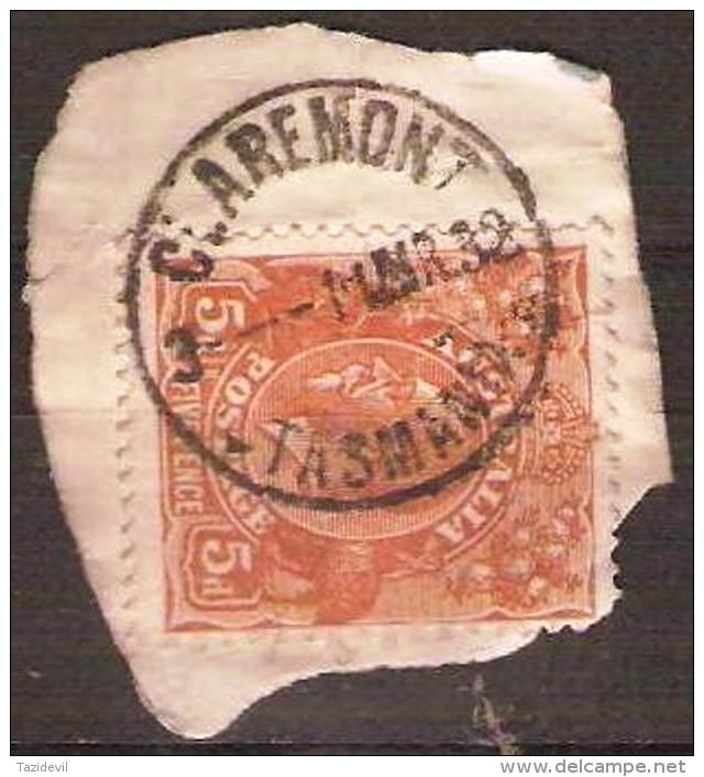 TASMANIA - 1932 Postmark CDS On 5d Brown King George V - CLAREMONT - Gebraucht