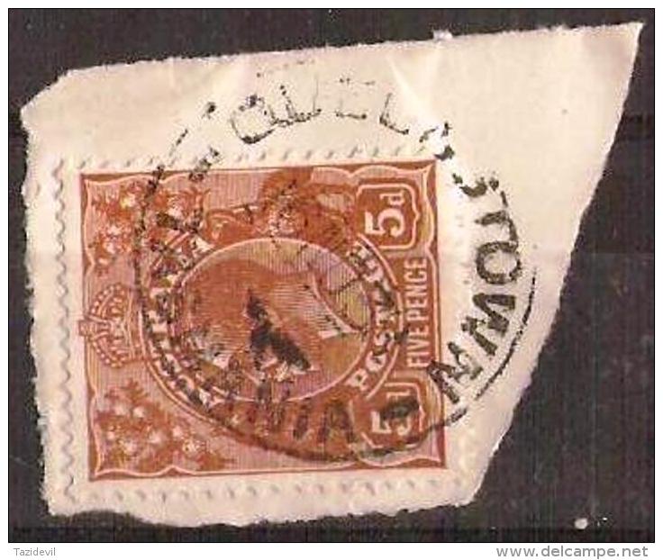 TASMANIA - 1939 Postmark CDS On 5d Brown King George V - QUEENSTOWN - Gebraucht