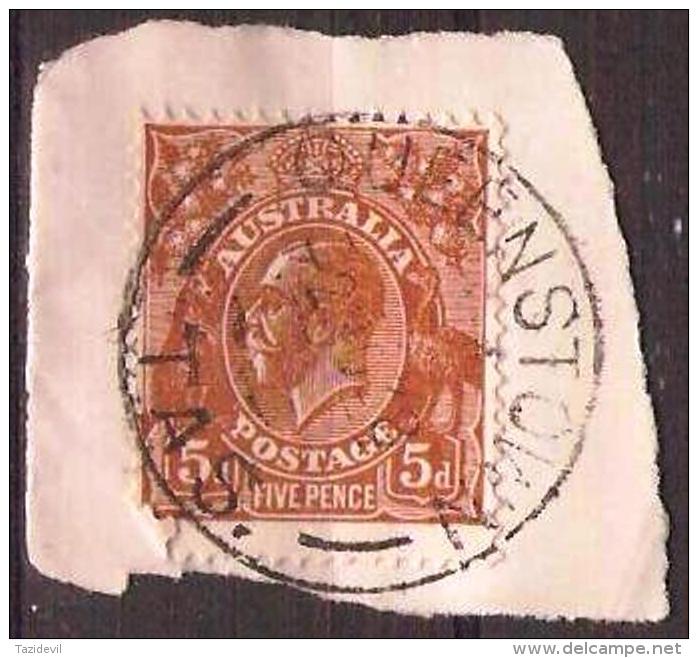 TASMANIA - 1938 Postmark CDS On 5d Brown King George V - QUEENSTOWN - Gebraucht