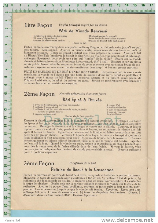 Recette SCOTT, Anna Lee.  « 51 Façons D'atteindre Le Coeur D'un Homme ». (Montréal), Maple Leaf Milling Co. Ltd., C. - Gastronomie