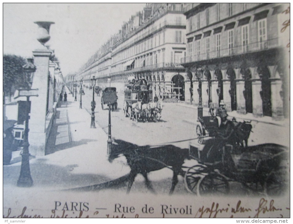 AK Paris - Rue De Rivoli 1900 Pferdekutschen Echt Gelaufen! Verlag C.N. & Cie No 5 Guter Zustand! - Nahverkehr, Oberirdisch
