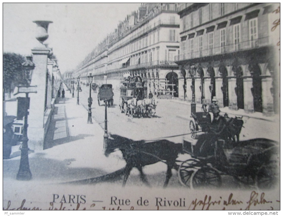 AK Paris - Rue De Rivoli 1900 Pferdekutschen Echt Gelaufen! Verlag C.N. & Cie No 5 Guter Zustand! - Trasporto Pubblico Stradale