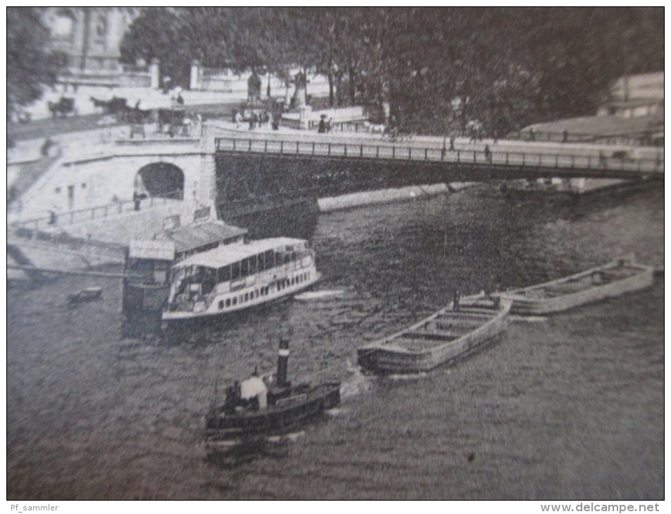 AK Paris (IVe) - Panorma Sur La Seine Et L`Hotel De Ville - LL 1909 Echt Gelaufen Und Guter Zustand! Schiffe - Die Seine Und Ihre Ufer