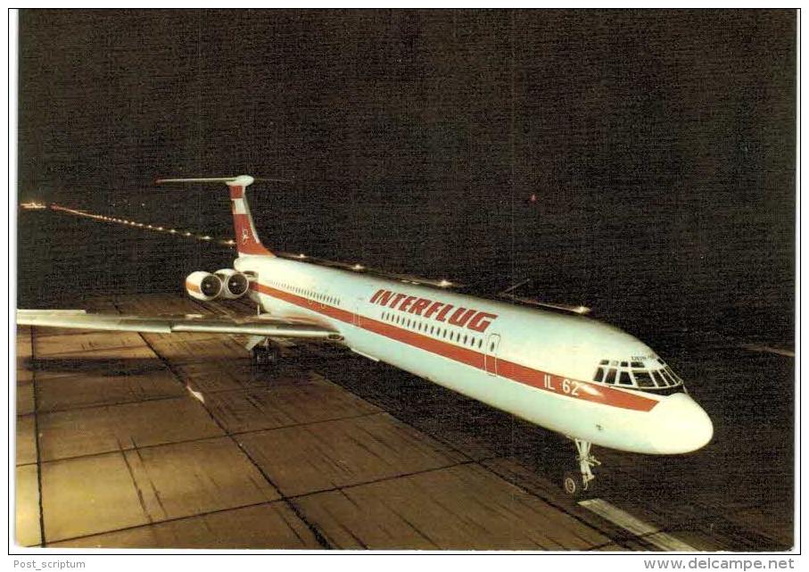 Thème -  Avion - Interflug Deutsche Demokratische Repblik - IL 62/Landung - 1946-....: Moderne