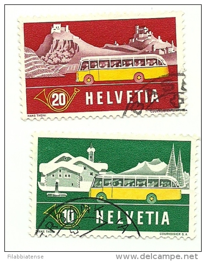 1953 - Svizzera 537/38 Autobus C2900 - Bus