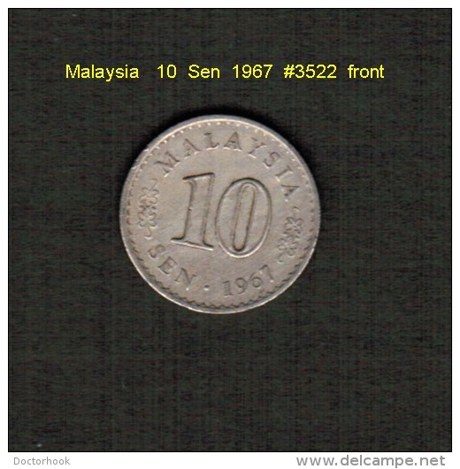MALAYSIA    10  SEN  1967  (KM # 3) - Maleisië