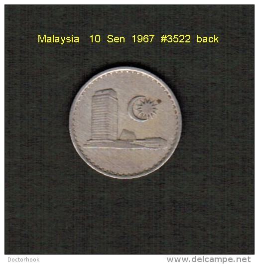 MALAYSIA    10  SEN  1967  (KM # 3) - Malaysie