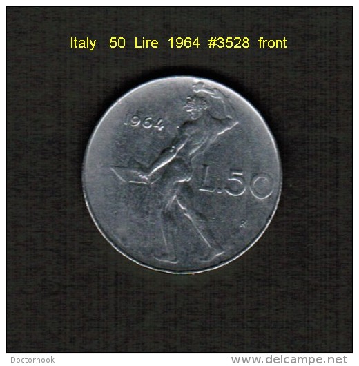 ITALY    50  LIRE  1964  (KM # 95) - 50 Lire