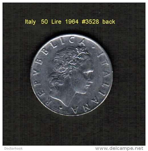 ITALY    50  LIRE  1964  (KM # 95) - 50 Lire