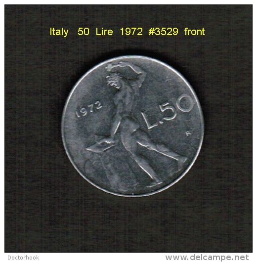 ITALY    50  LIRE  1972  (KM # 95) - 50 Lire