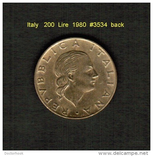 ITALY    200  LIRE  1980  (KM # 105) - 200 Lire