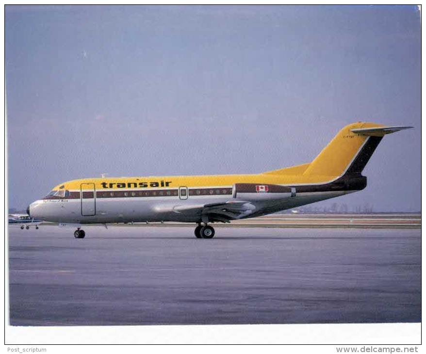 Thème -  Avion - JJ Postcards 216 - Transair Fokker F28 Mk 1000 C FTAY Cn 11038 - 1946-....: Moderne