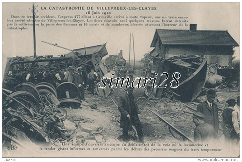 VILLEPREUX LES CLAYES - LA CATASTROPHE DU 18 JUIN 1910 - Villepreux