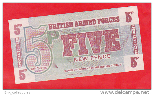 British Armed Forces 5 Pence , 6th Series , Unc - British Troepen & Speciale Documenten