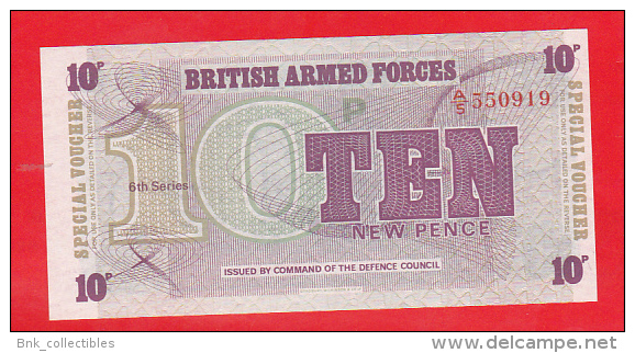British Armed Forces 10 Pence , 6th Series , Unc - Fuerzas Armadas Británicas & Recibos Especiales