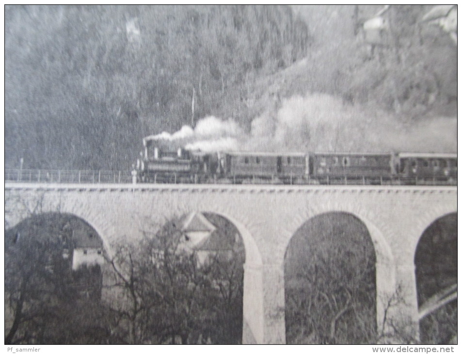 AK Österreich Wachauer Bahn (Donauuferbahn) St. Nikola - Viadukt 1910 Fahrt Wien-Grein Photo U. Verlag Johann Saska - Eisenbahnen