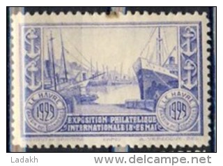 VIGNETTE* EXPOSITION PHILATELIQUE INTERNATIONALE LE HAVRE 1929 # BATEAU PORT - Esposizioni Filateliche