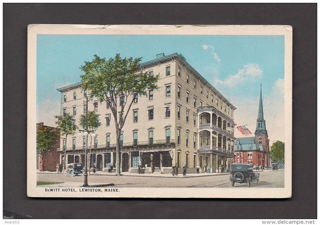 MAINE - Maine - Lewiston - DeWitt Hotel - Old Cars - Lewiston