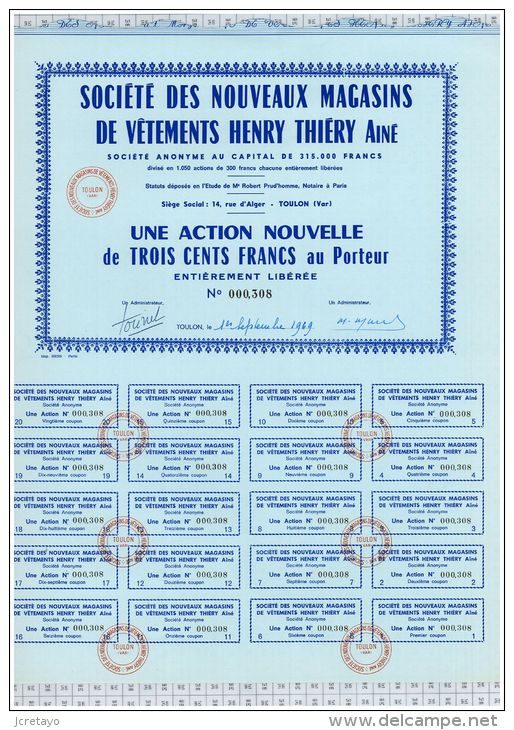 Vetements Henry Thiery Ainé à Toulon - Textiel