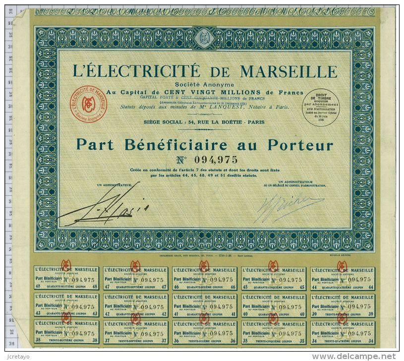 L'Electricité De Marseille - Elektrizität & Gas