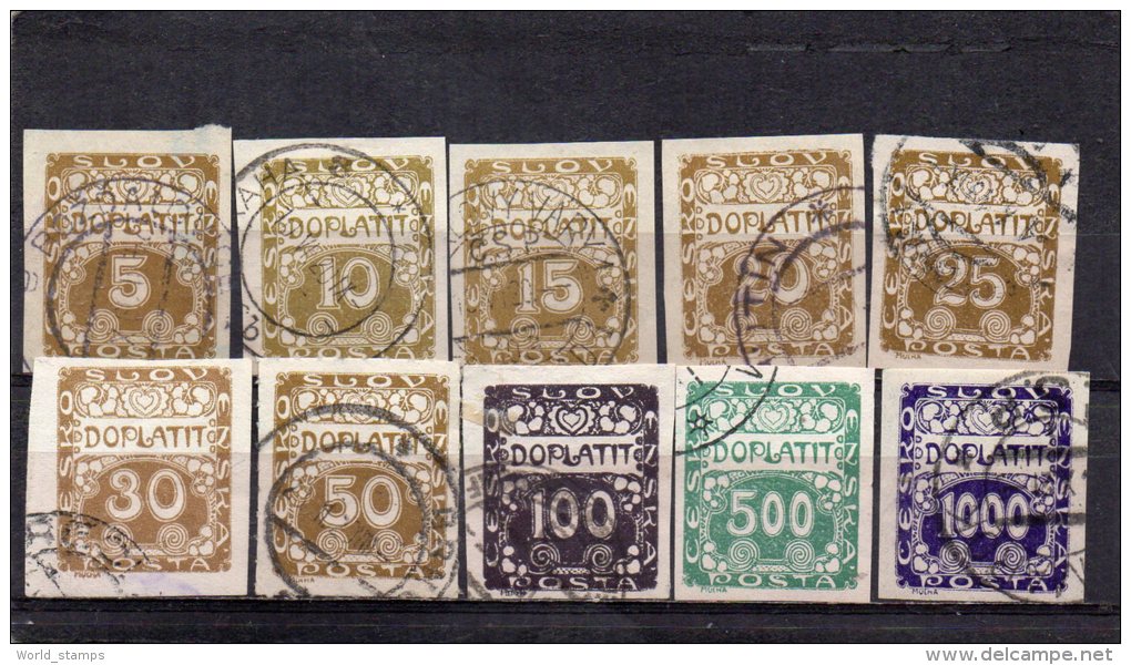 TCHECOSLOVAQUIE 1919-22 TAXE LOT O - Portomarken