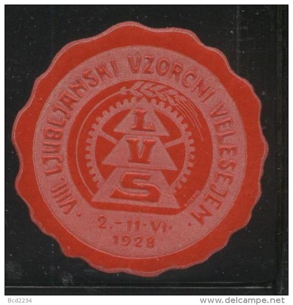 YUGOSLAVIA SLOVENIA 1928 LJUBLJANA 8TH SAMPLE FAIR RED SLOVENIAN LANGUAGE NHM POSTER STAMP CINDERELLA ERINOPHILATELIE - Ungebraucht