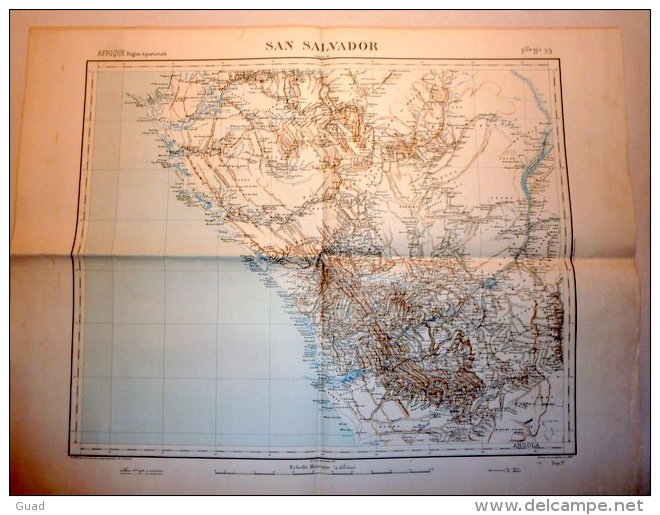 CARTE GEOGRAPHIQUE DE 1896 AFRIQUE  CONGO Afrique (région équatoriale) / [dressé Et Dessiné Par Régnauld De L - Mapas Geográficas