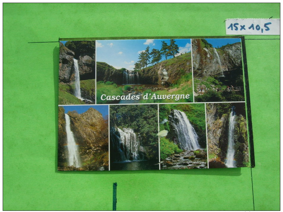 63- 13) Auvergne :multivues : Cascades :salins,veyrines,mont Dore,faillitoux,queureuilh,egliseneuve Entraigues - Auvergne