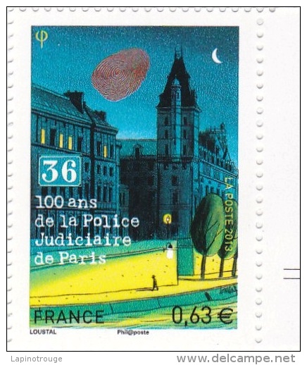 Timbre Poste France Par LOUSTAL 100 Ans De La Police Judiciaire - Sonstige & Ohne Zuordnung