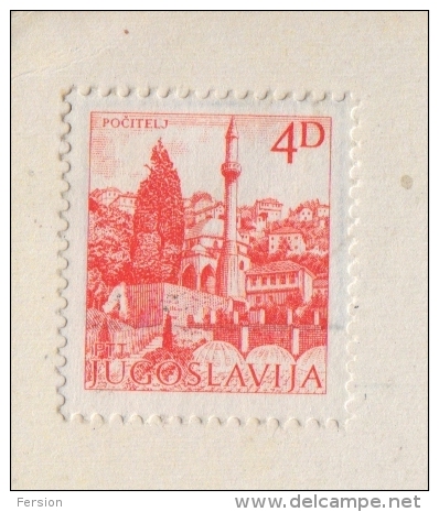 Mosque Minaret Pocitelj - USED Postcard - 1980 Yugoslavia Croatia / Split Szentendre - Moscheen Und Synagogen
