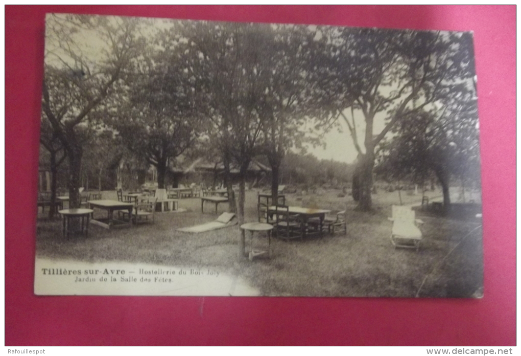 Cp  Tillieres Sur Avre Hostellerie Du Roi Joly Jardin De La Salle Des Fetes - Tillières-sur-Avre