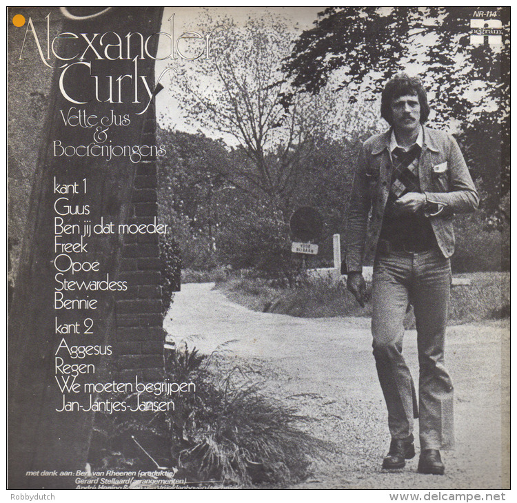 * LP *  ALEXANDER CURLY - VETTE JUS &amp; BOERENJONGEND (Holland 1975 EX!!!) - Other - Dutch Music