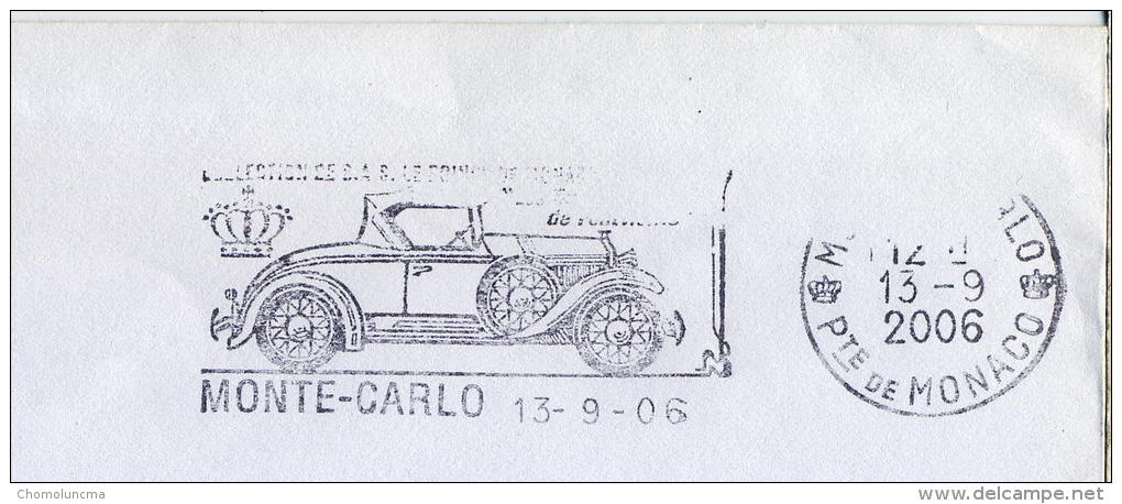 POSTES MONACO Postage Meter Old Cars SAS Prince Albert Collection Vieille Voiture 1931 PLYMOUTH PA Cabriolet - Machines à Affranchir (EMA)