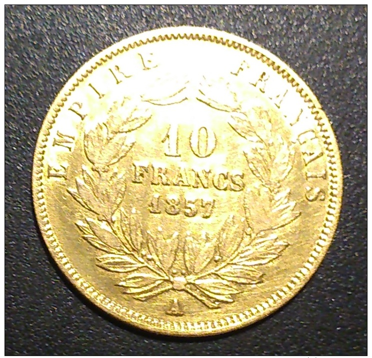 10 Francs Or Napoleon 3 1857a - Autres & Non Classés