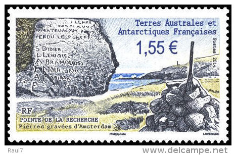 T.A.A.F. // F.S.A.T. 2014 - Pierres Gravées - 1val Neufs // Mnh - Unused Stamps