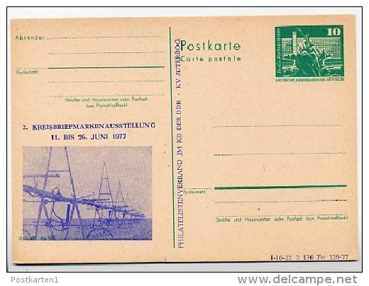 DDR P79-5a-77 C41 Postkarte PRIVATER ZUDRUCK Beregnungsanlage Jüterbog 1977 - Privé Postkaarten - Ongebruikt