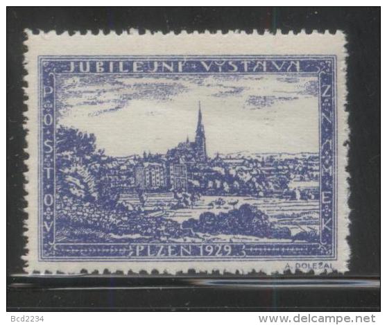 CZECHOSLOVAKIA 1929 PILZEN JUBILEE PHILATELIC EXPOSITION NHM POSTER STAMP CINDERELLA - Ongebruikt