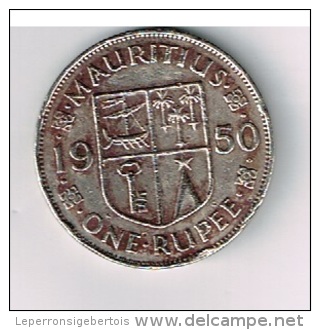 Pièce De 1 Rupee King George The Sixth - Mauritius 1950 (Ile Maurice) - Mauritius