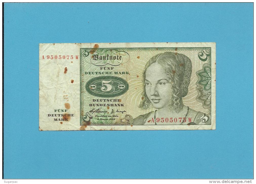 GERMANY - 5 MARK - 02.01.1960 - P18 - DEUTSCHLAND - 5 DM